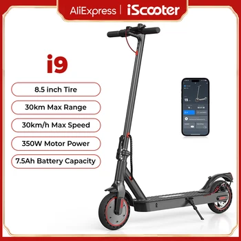 Scooter i9 Scooter elettrico 350W 7.5Ah 30 km/h Monopattino elettrico Pneumatico da 8,5 pollici Scooter per adulti Portata massima 30 km con APP Tuya