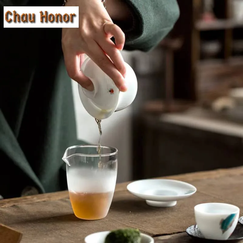 140ml Hand-painted Sancai Covered Bowl Tea Cup Ceramic  Kung Fu Tea Set Household Tea Making Bowl Tea Ceremony Customized Gift