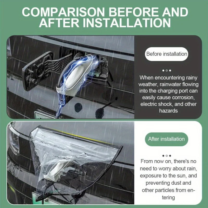Universal Electric Car Charging Rain Cover Waterproof Dustproof Outdoor