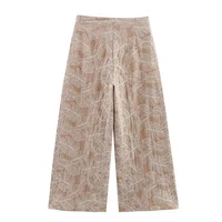 Women Two Pieces Pants Sets 2025 New Fashion Embroidery Crop Top + Trousers Women's Suit Casual 2 Piece Set Woman Outfits - Image 5