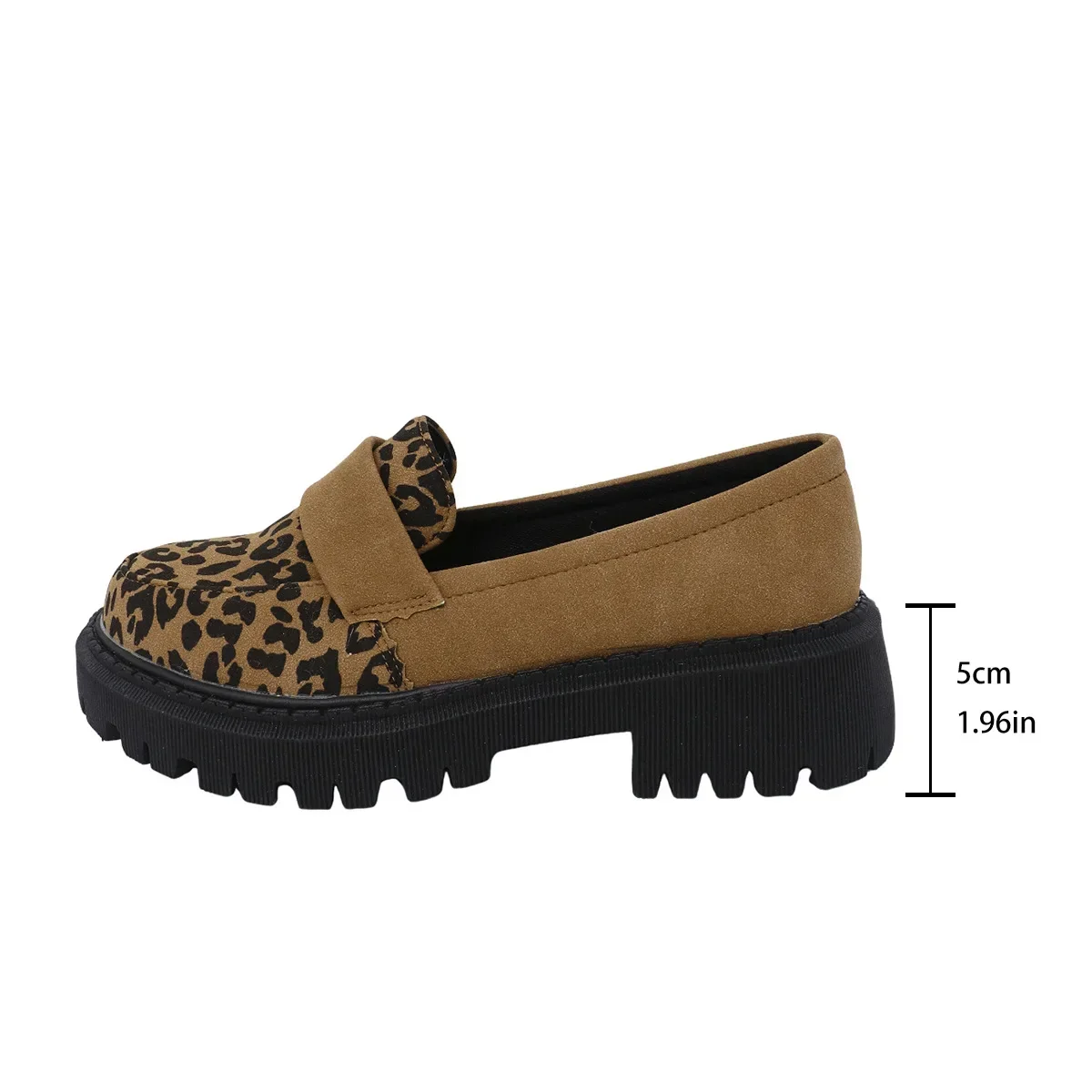 Women's Fashion Loafers New 35-43 Yards Round Head Square Heel Single Shoes Versatile and Comfortable Commuter Leather Shoes