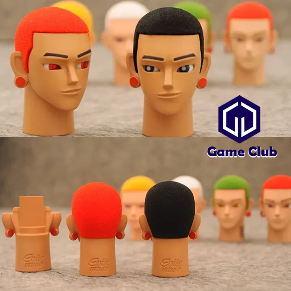 

SM.Studio 1/6 Male Soldier Trendy Man Colorful Hair Flat Head Movable Eye Head Sculpture Carving For 12inch Action Figures Body
