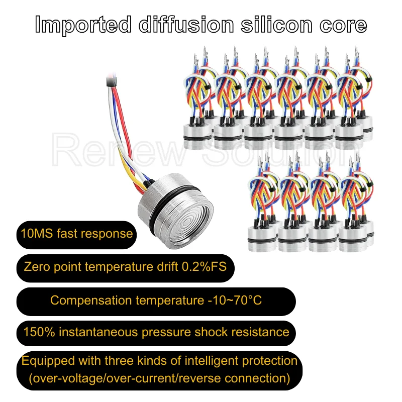 High Temperature Melt Pressure Sensor hvac Pressure Transducer Hydraulic 0-10v Oil Fuel Hot Water Steam Transmitter