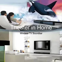 XIKCU Soundbar Speakers Bluetooth 5.3 Stereo Soundbar Surround Sound Home Cinema with Remote Control Support RCA AUX TF-Card - Image 4