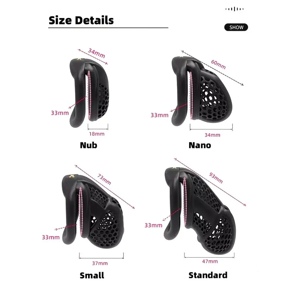 Penis Chastity Cage Chastity Lock Sex Toy Male 4 Size
