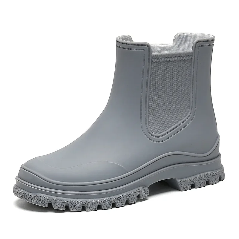 Bottes En Caoutchouc Pour Femme - Bottes En Caoutchouc Avec Talon Bloc - Bottes De Pluie Imperméables - Antidérapantes - Chaussures De Jardin - Bottes De Travail - Bottes De Travail - Bottes à