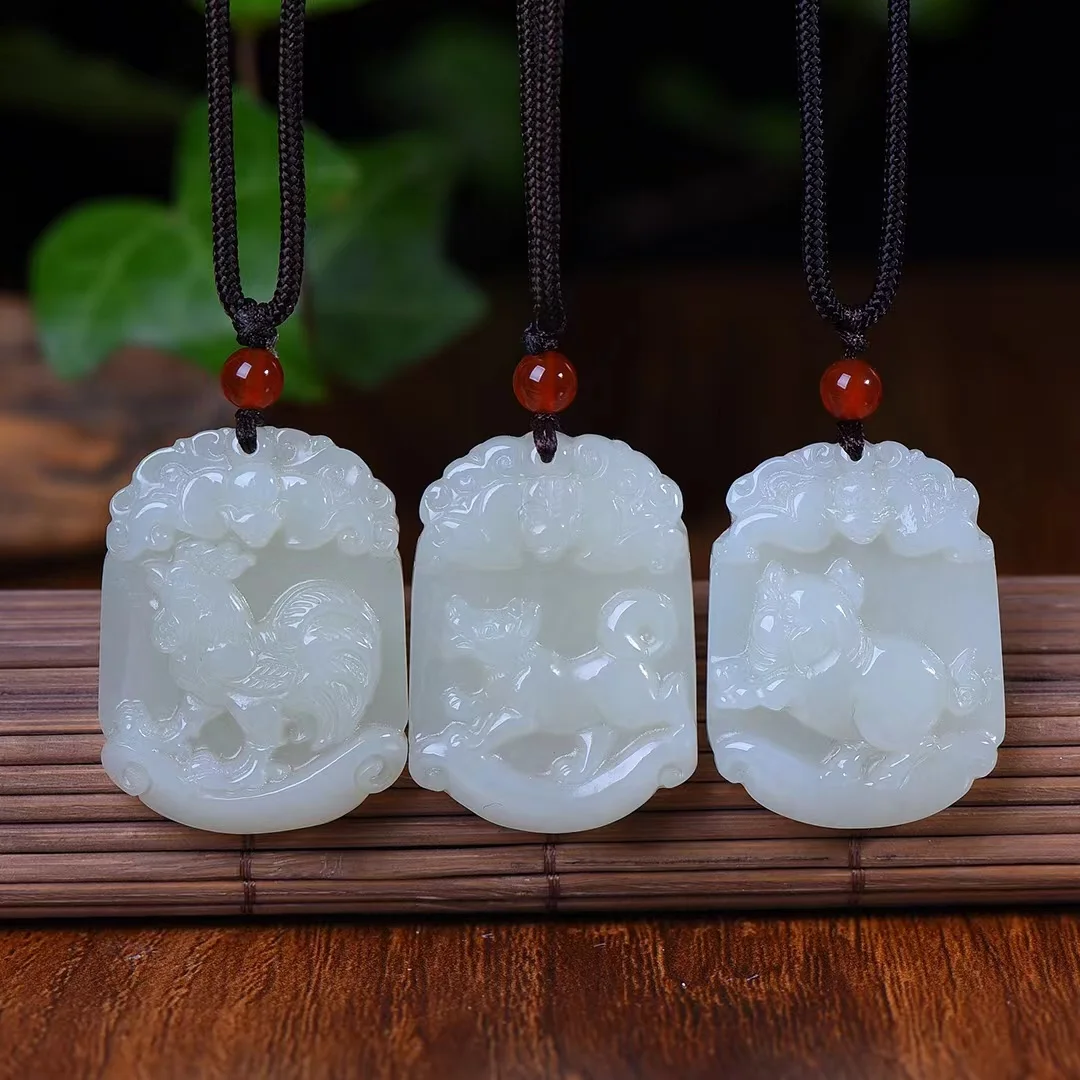 

Exquisite Hetian Jade Zodiac Pendant Jewelry 1356#～1367#