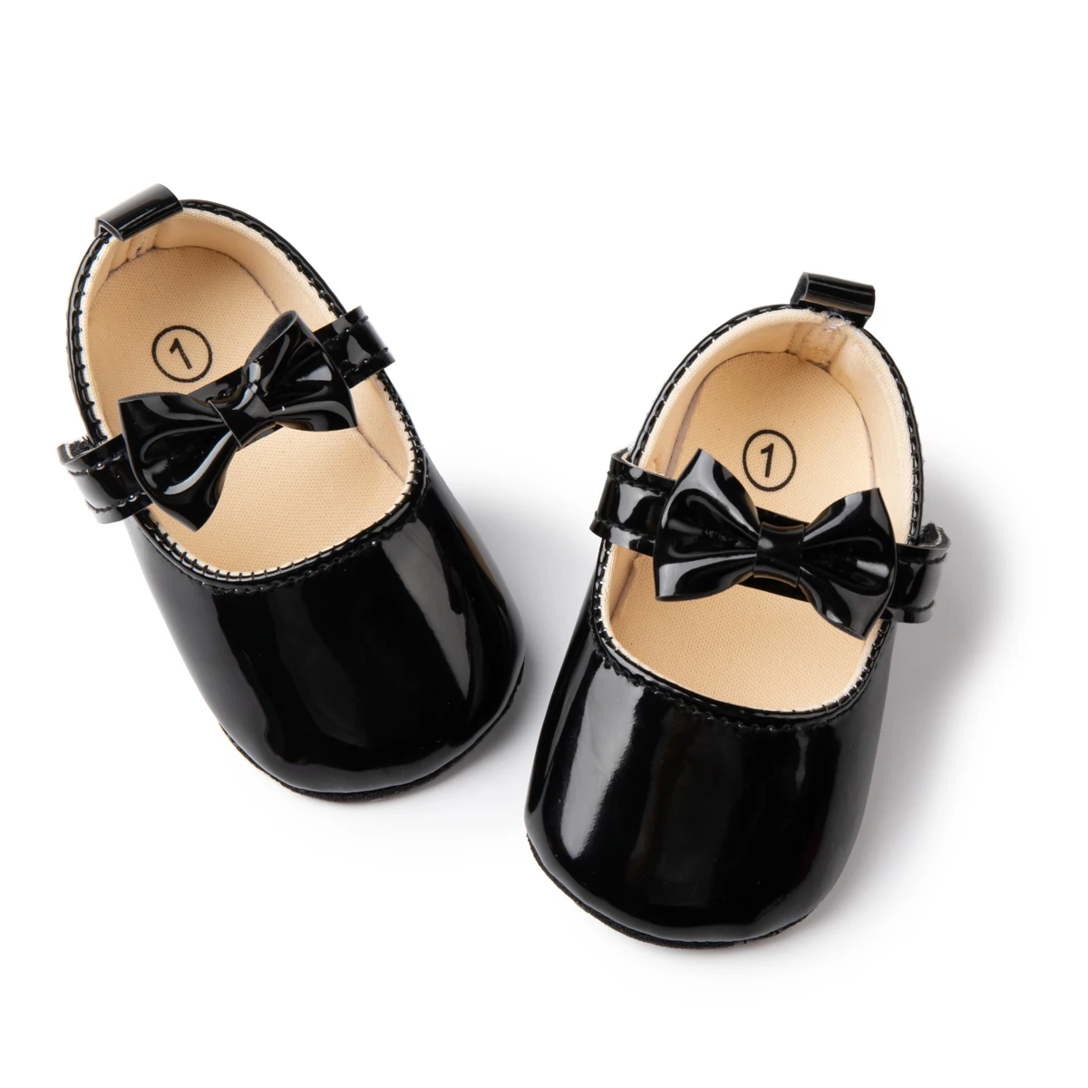 KIDSUN Classic Bowknot Baby Girls Shoes Infant PU Anti-slip Princess Dress Shoes First Walker Toddler Crib Baby