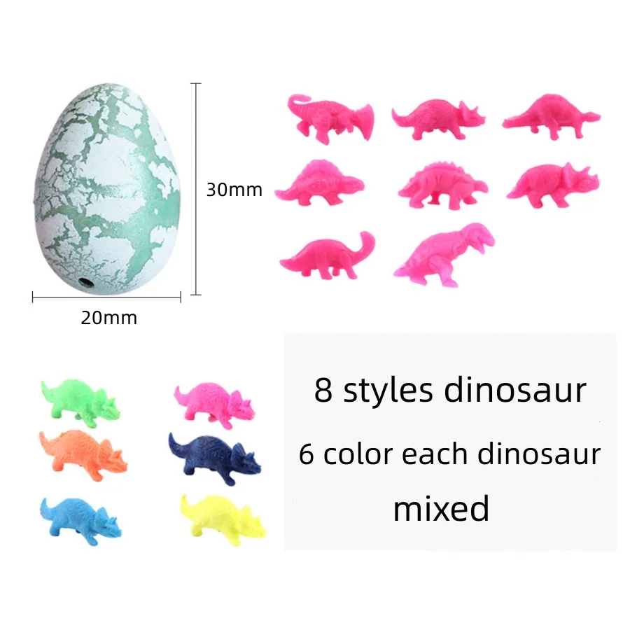 60PCS Soak in water to hatch dinosaur eggs, children's educational toys, birthday creative novelty science and education toys 3
