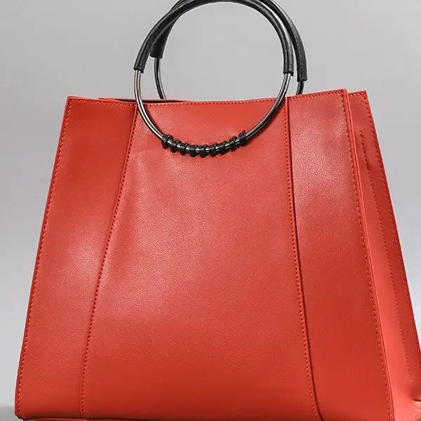 Leather Women's Bag Genuine Tote Shoulder Crossbody Y2k New Style Head Layer Cowhide Versatile Underarm Large Capacity Retro