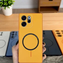 Shockproof Magnetic Silicone Back Cover for Oppo Reno15 F - Durable and Stylish Phone Protection (XCK orange)