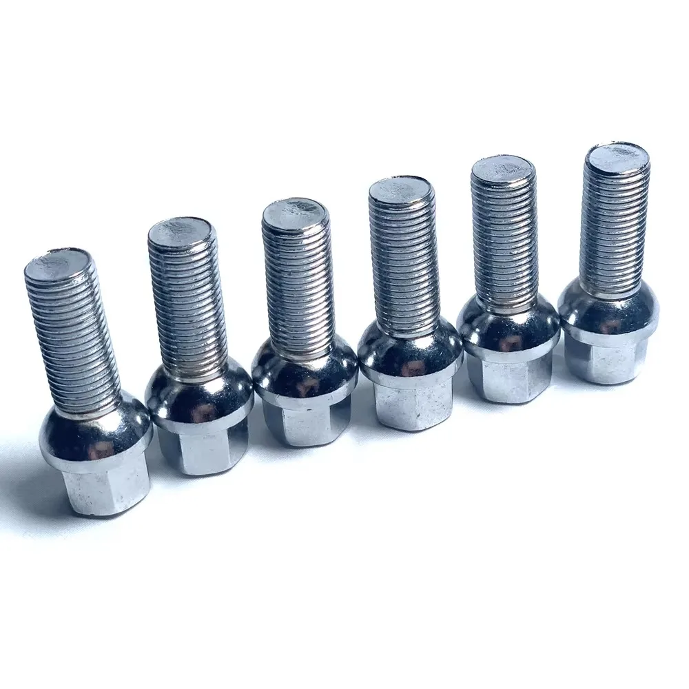 1pc M14x1.5 Extra Long Bolts Lug Bolts Hex 17mm Ball Seat Thread Lenght 23/28/31/35/40/45/50/51/55/60/63/65mm