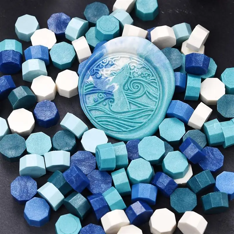 Retro Sealing Wax Color Seal Stamp Wax Beads 100Pcs Scrapbook Material Wedding Birthday Party Invitation DIY Art Decor Supply
