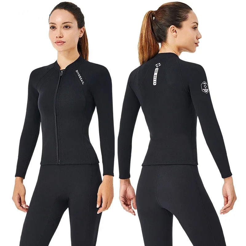 Neoprene Diving Suit Split Top Long Sleeved Diving Suit Cold and Warm Large Surfing 2MM