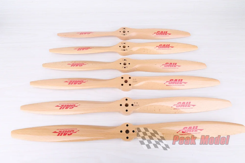 DLE SAIL Spezifisches CW-Propellerpaddel aus deutschem Buchenholz (mit Montagelöchern) für DLE-Motor – Detail 11