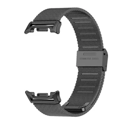 Premium Stainless Steel Metal Band for Galaxy Watch - Elegant Correa Bracelet Strap Accessory (06W8 - Black)