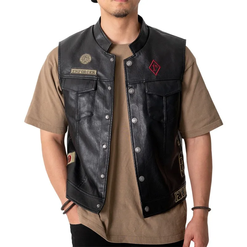 Daysgoneデコンストジョンコスプレウエストコートブラック刺