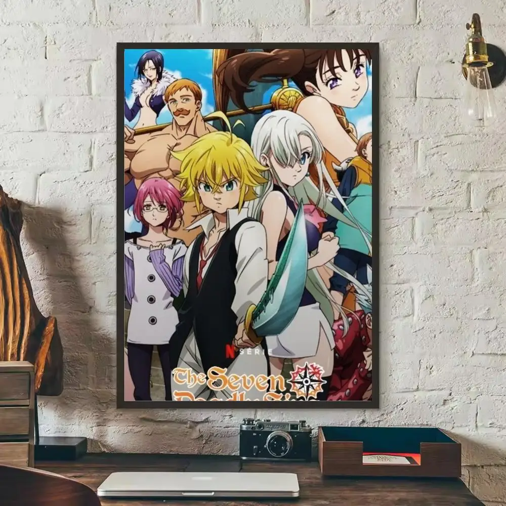 Stylish S-Seven D-Deadly Sins Decorative Poster for Home, Restaurant, and Office Wall Art