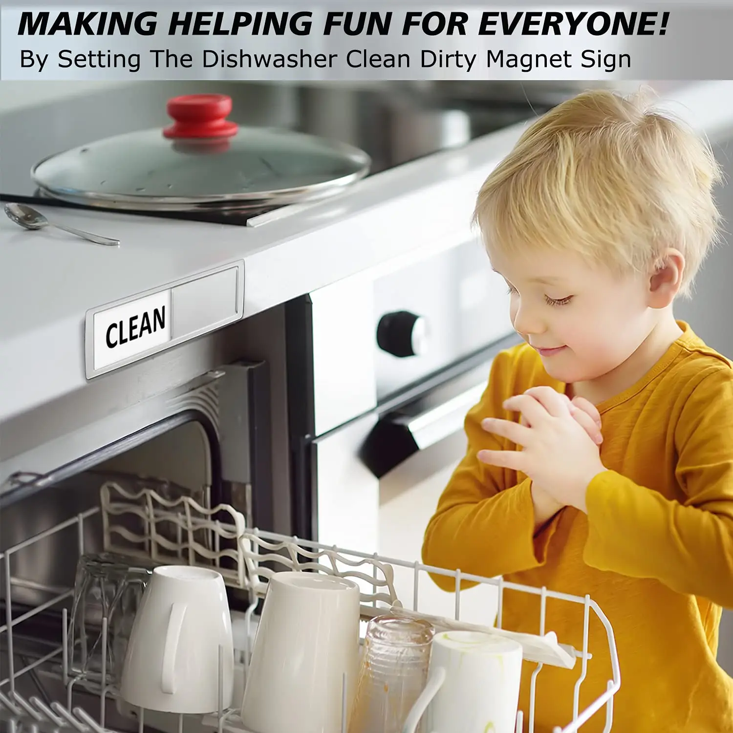 Clean–Dirty Dishwasher Magnet 6