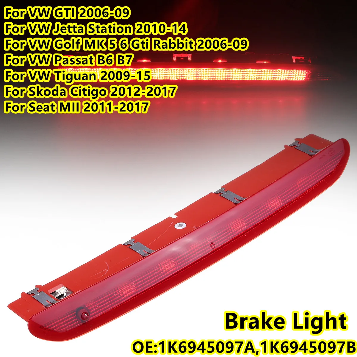 Rear High Mount Third Brake Light For VW Tiguan 2009-2015 – LED Stop Lamp Replacement