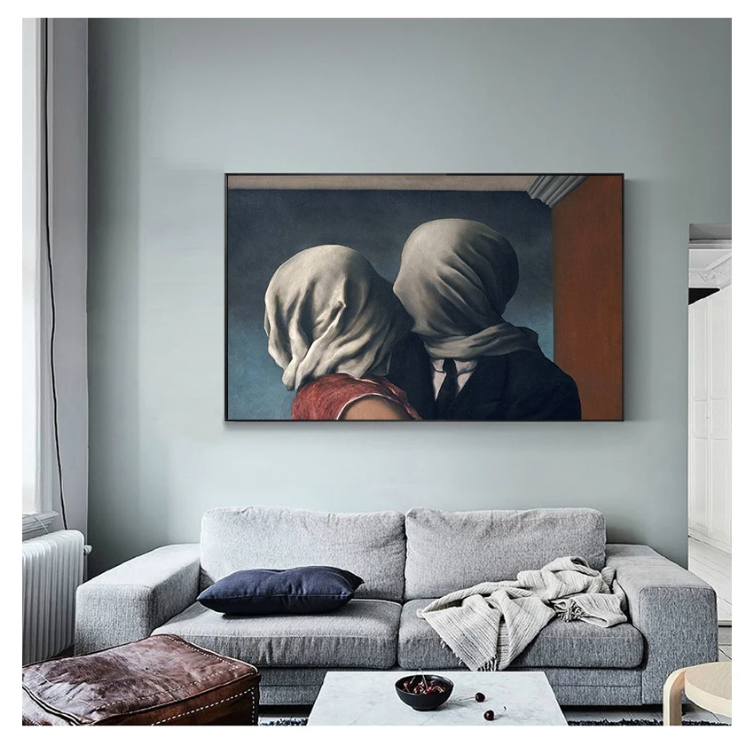 Stampa Su Tela Magritte Surrealista: Quadro Astratto Per Parete, 30x40 Cm (Senza Cornice) – Decorazione Moderna - 5