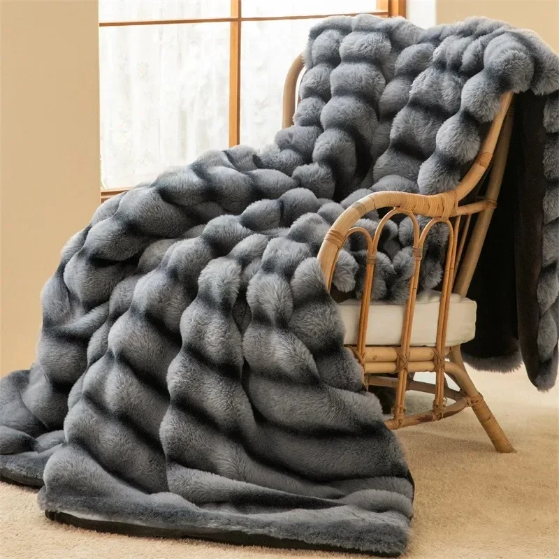 

Двухслойное утолщенное зимнее одеяло, плюшевое покрывало из искусственного меха, супер мягкое покрывало для дивана, покрывало из микрофибры на кровать