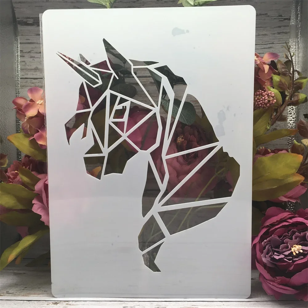 4Pcs A4 29cm 3D Animals Fox Pineapple DIY Layering Stencils Wall Painting Scrapbook Coloring Embossing Album Decorative Template