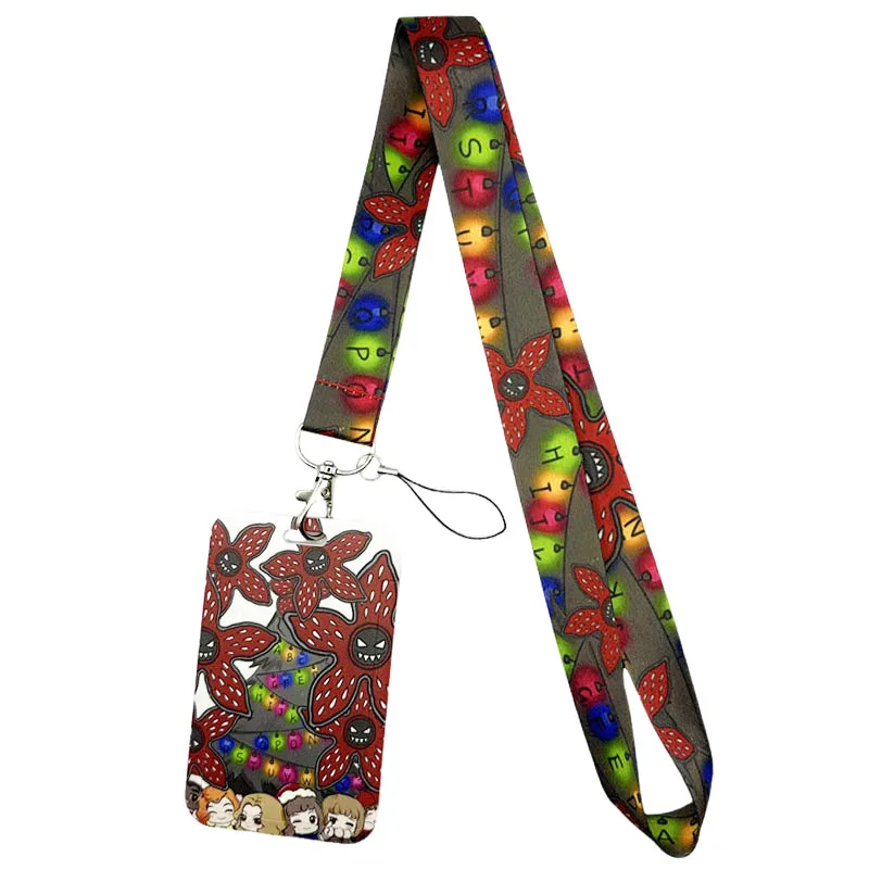 Alphabet Letter Flower Keychain Lanyard - Stylish Key Neck Strap for Cards, Badges & Decorations