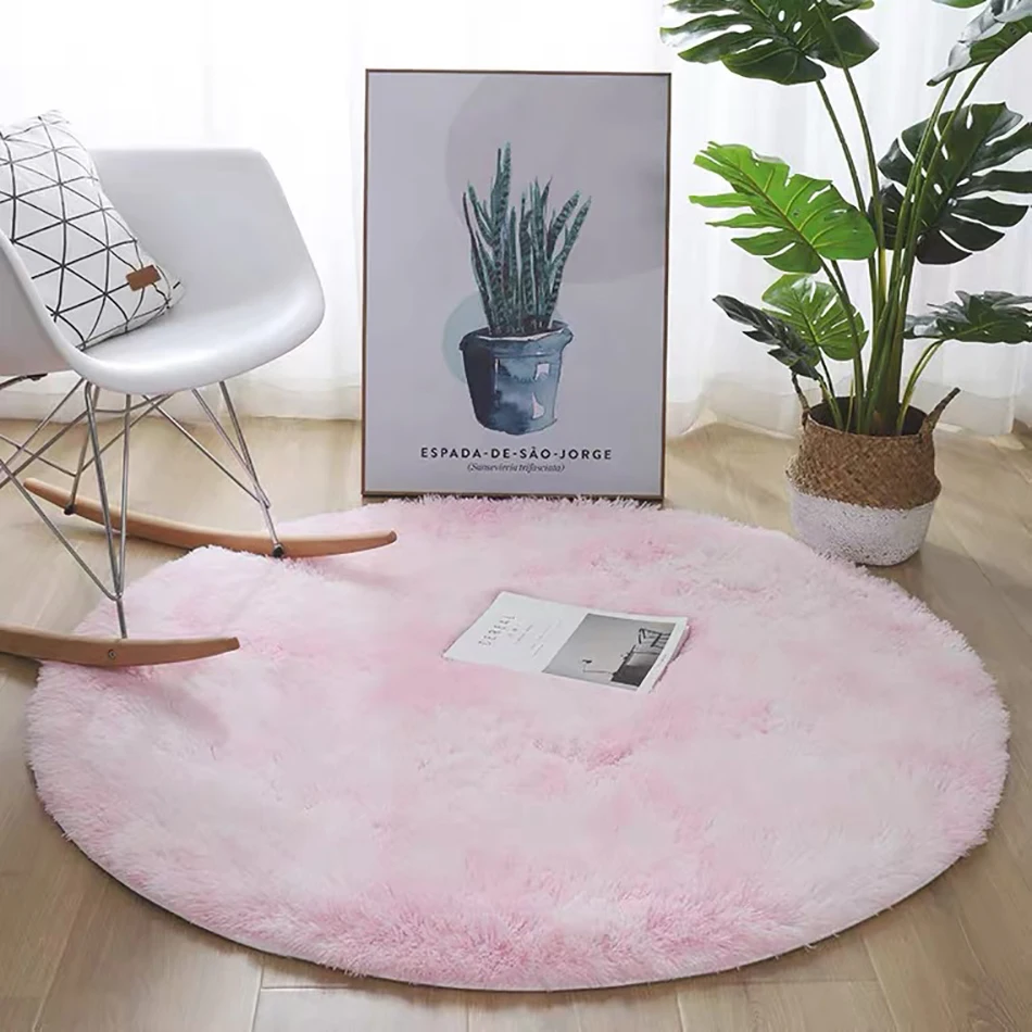 

Thickened Plush Soft Bedroom Carpet Pad Long Hair Bedside Mat Sofa Cushion White Rugs Black Rugs Red Living Room Fur Carpet