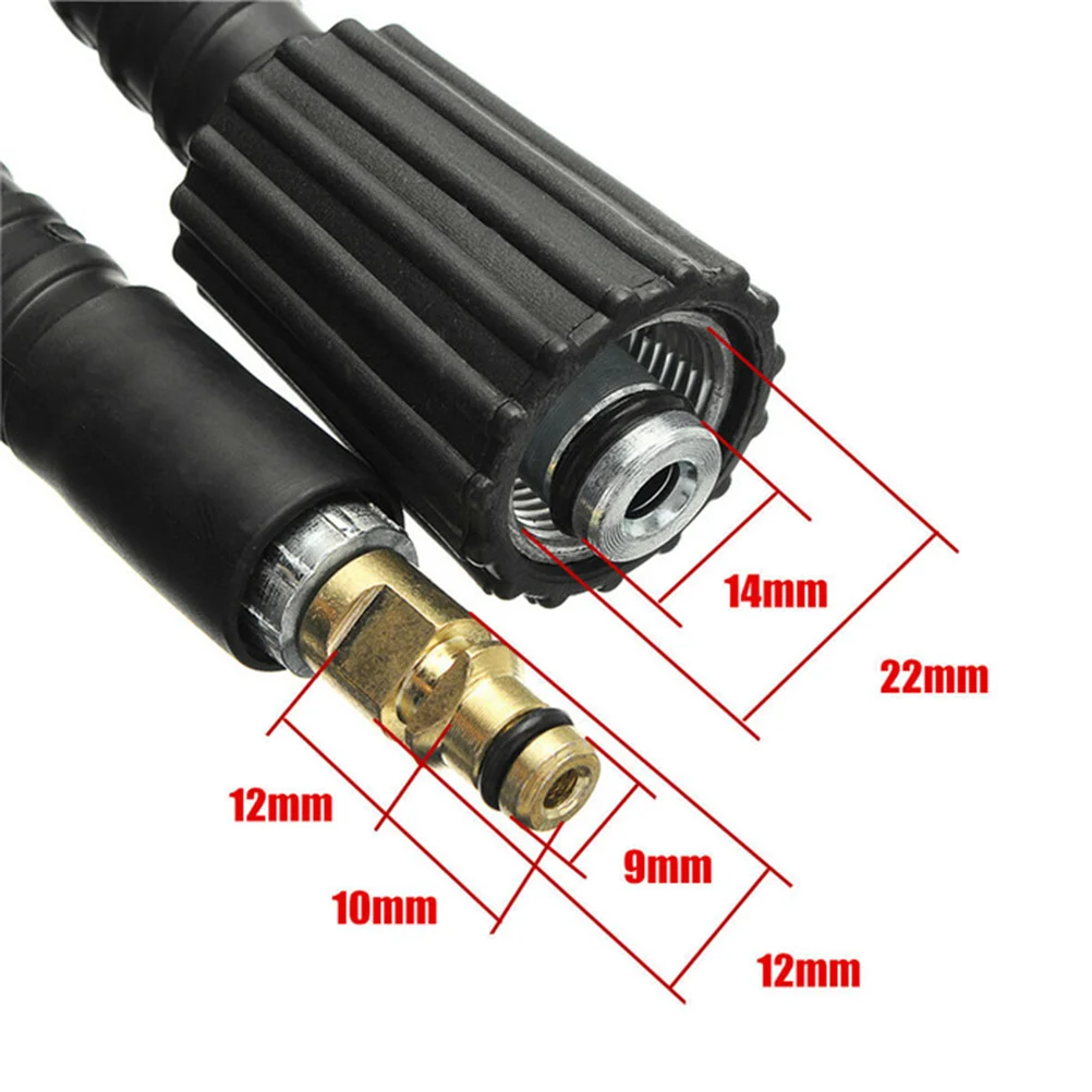 

8m Plastic Washing Machine Hose High Pressure Car Washing Pipe Water Heater Hose for K2 K3 K4 K5 Car Cleaning Washer (Black)