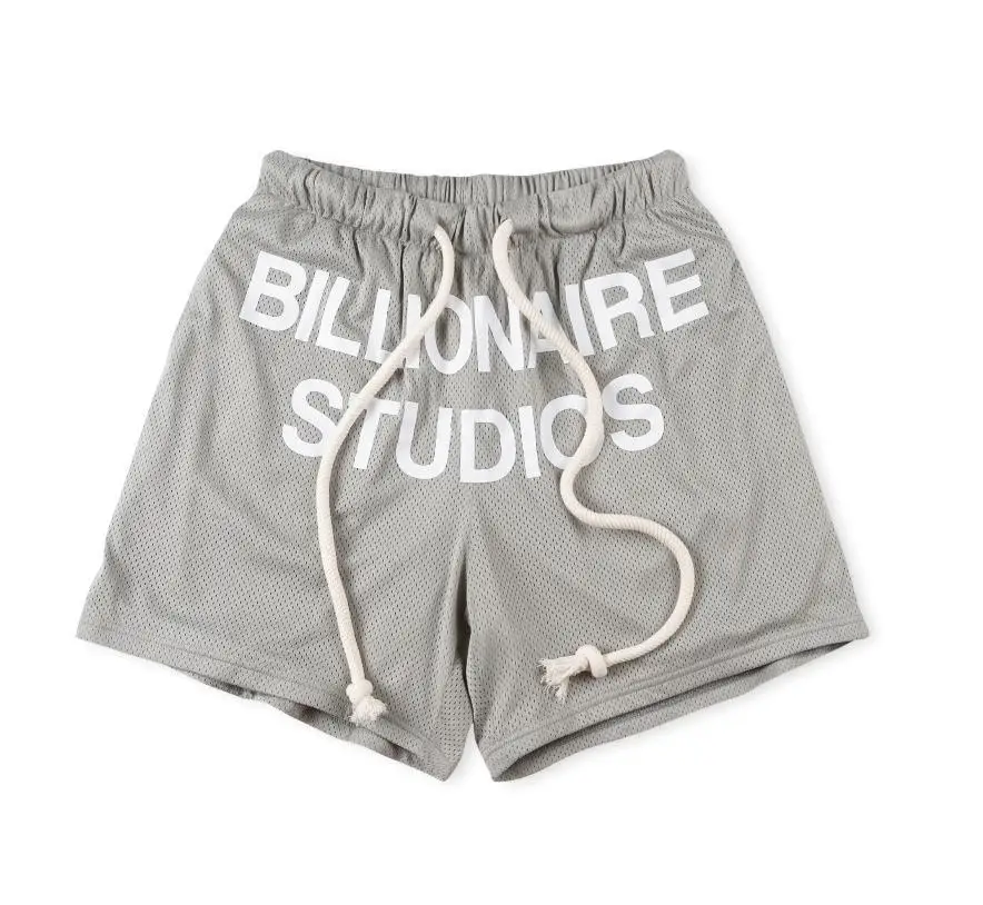 New 2023 Novelty High Comfortable Billionaire Studios Mesh Skateboard Street Cotton Casual Shorts Kanye Hip-hop Parkour #529 3