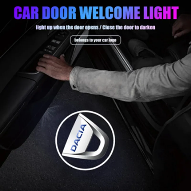 Projecteur De Logo Pour Portière Dacia Duster III 2024 - Lumière D'accueil LED, étanche, Facile à Installer