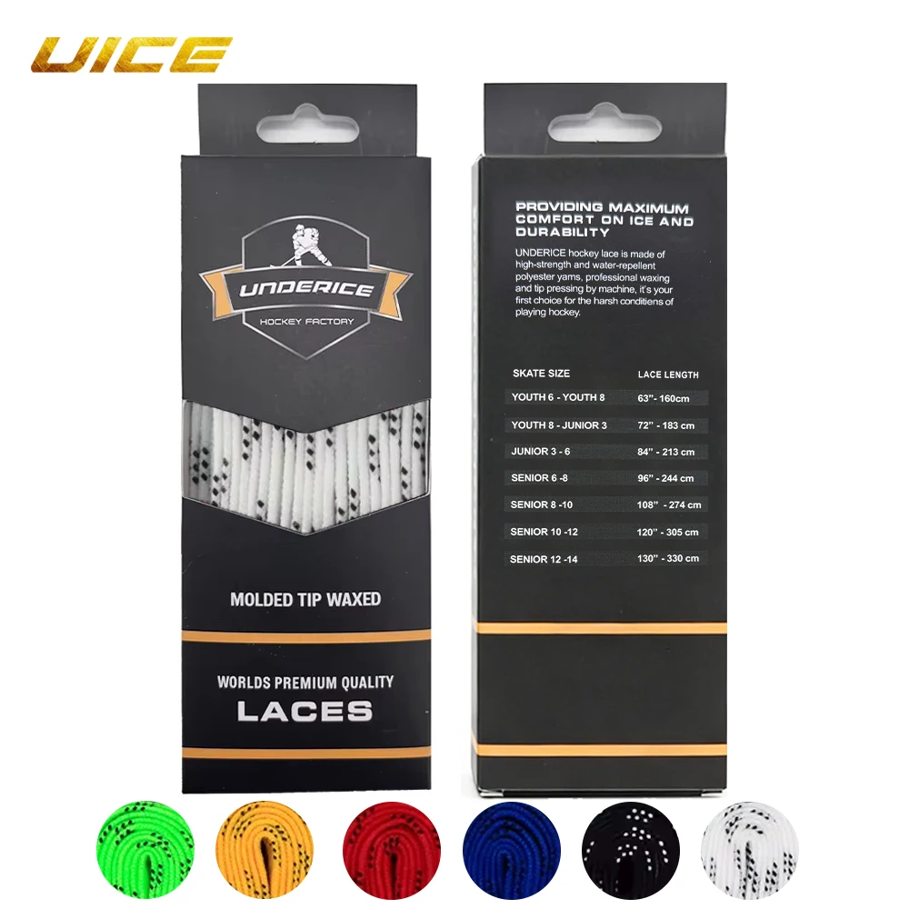 Premium Waxed Dual-Layer Ice Hockey Skate Laces – Box-Packed