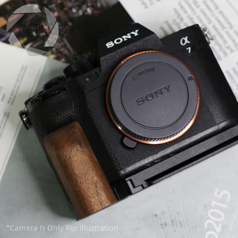 A7R5 A7M4 A7Iv Staffa In Legno Con Impugnatura Per Sony A7M4 A7Iv Piastra A Sgancio Rapido L