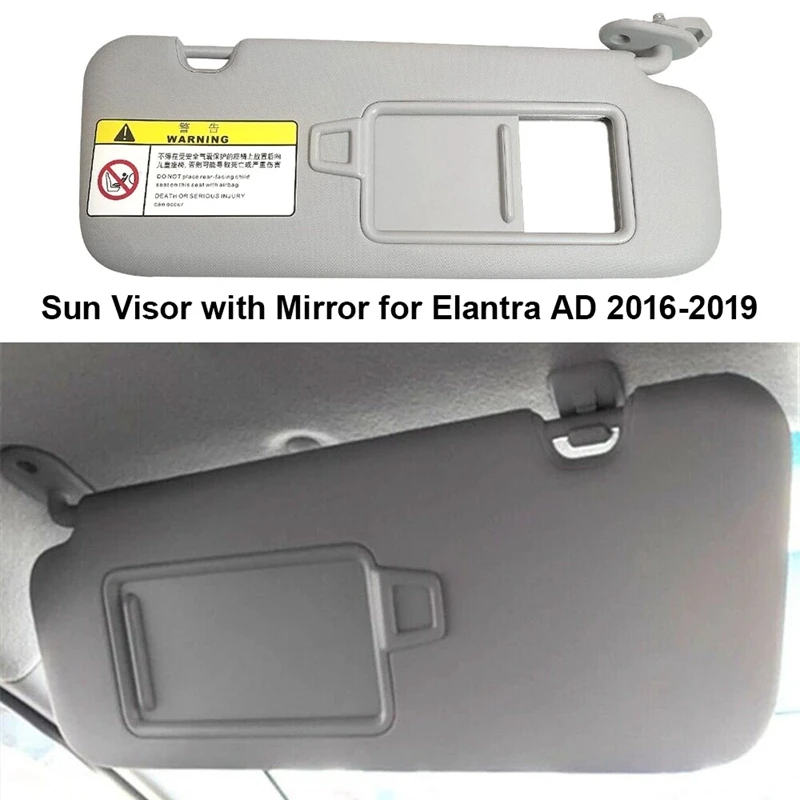 

Козырек от солнца для пассажира с зеркалом для Elantra AD 2016-2019 85220-F0100TTX 85220F010 0TTX, запасные части