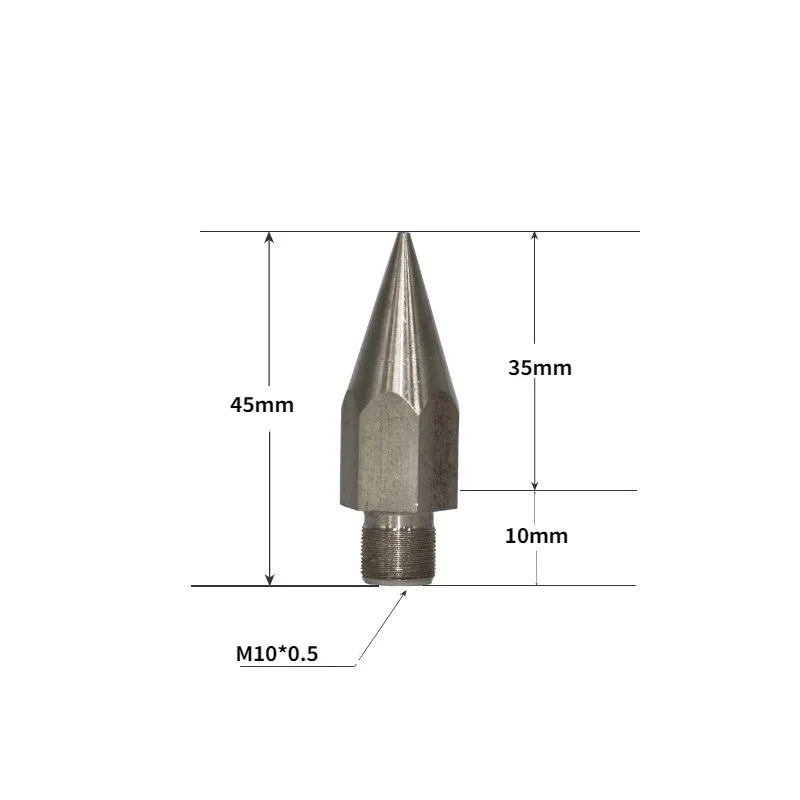 Description Picture 6 of item1PC M8/M10 Stainless Steel Replacement Point Fit For Prisms Pole Prisms Mini Rod With 1/4" Female Thread