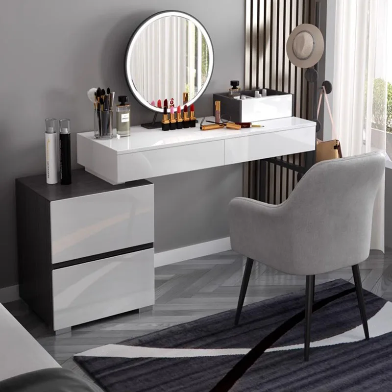 

Nordic Luxury Dressing Tables Makeup Drawer Minimalist White Dressing Table Storage Modern Tocador Maquillaje Furniture