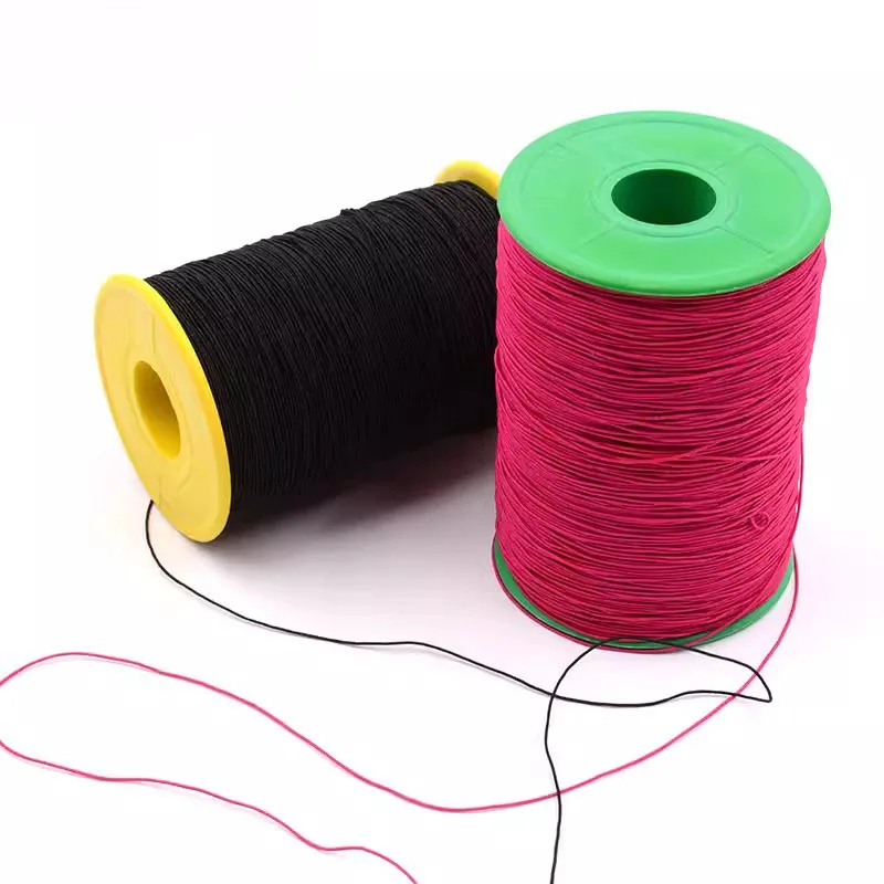 Colored Elastic Webbing Band, DIY Sewing, Garment Accessories, 1 Roll = 490m, 0.5mm Width