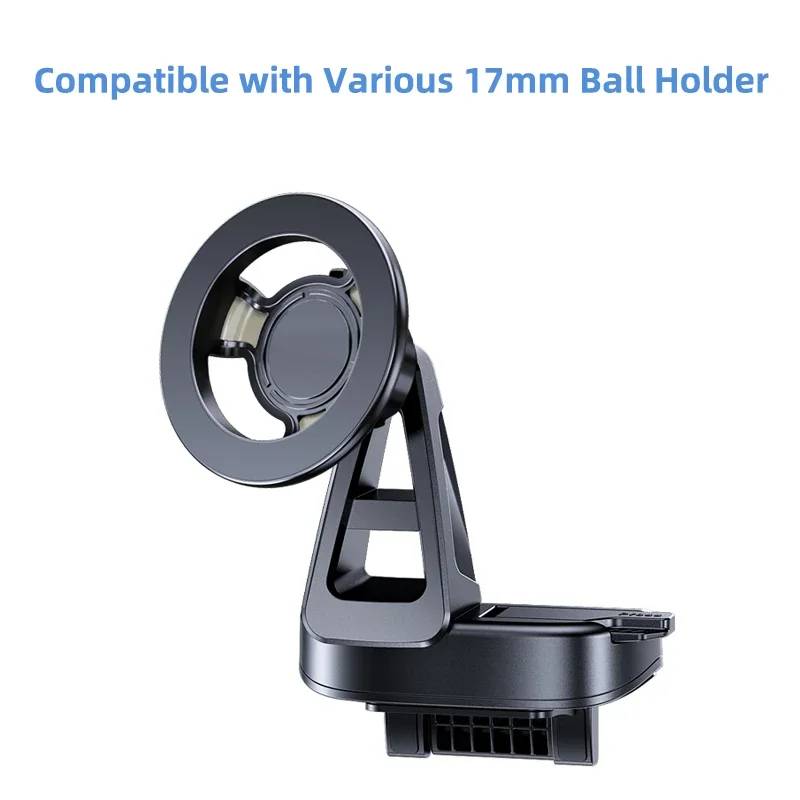 Universal Anti-Vibration Phone Holder with 17mm Ball Head Base for Car Mount Extension Rod