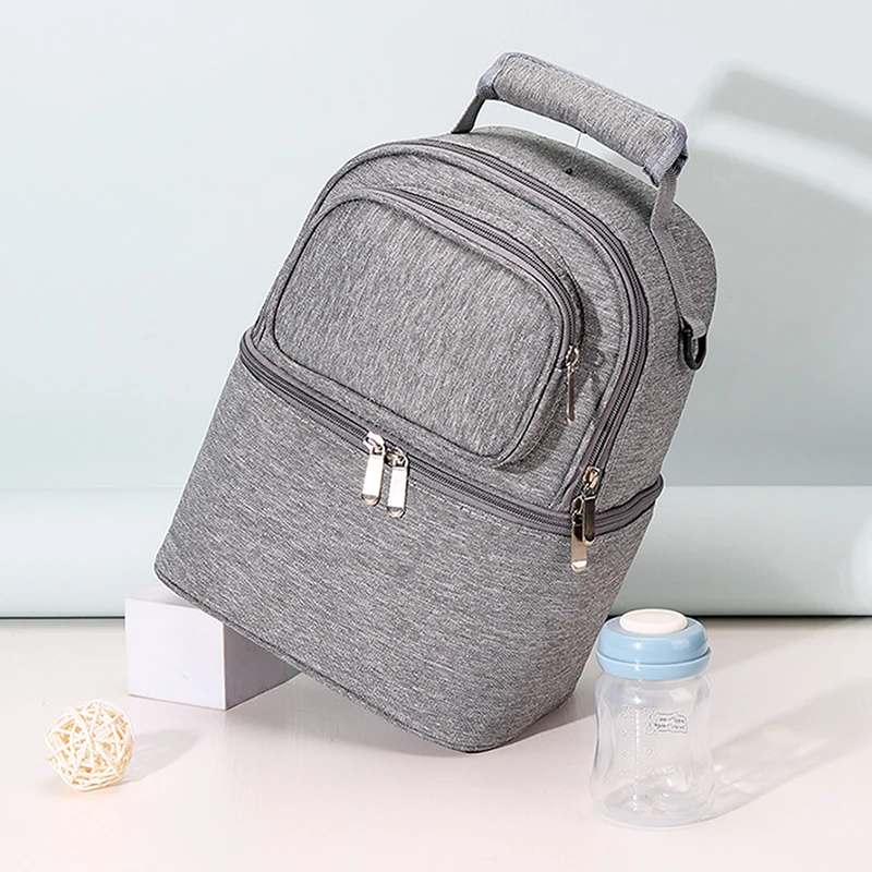 Mommy Bag Milk Storage Breast Pump Maternity Cooler Double Layer Insulation Fresh Keeping Baby Food Backpack Feeding Bottle baby bottle insulation bag milk insulation bag portable cooler bag breast milk cooler