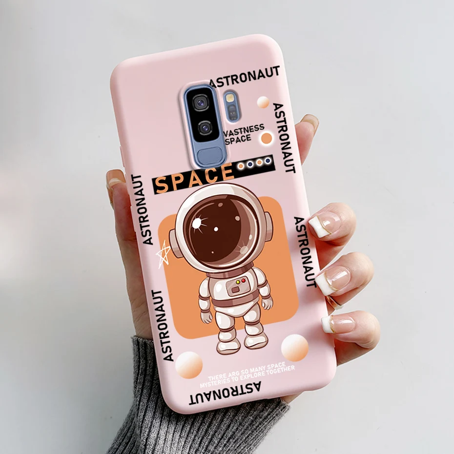 Astronaut Silicone Phone Case with Protective Bumper for Samsung Galaxy S9/S9+