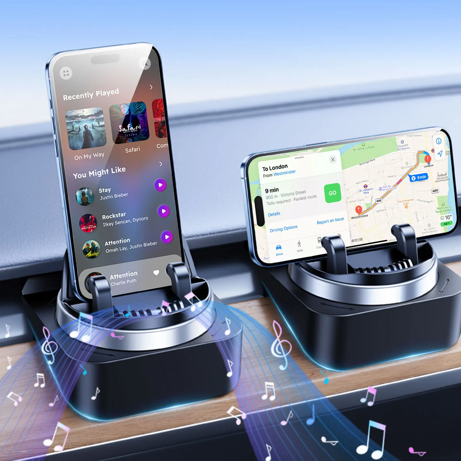 Hipacool 360° Rotatable Car Phone Holder