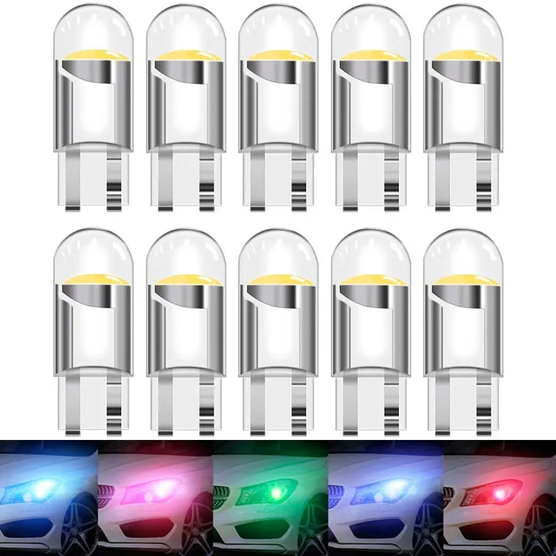 

T10 LED W5W LED WY5W 194 168 501 2825 COB LED Car Wedge Parking Lights Side Door Bulb Instrument Lamp Auto License Plate Light