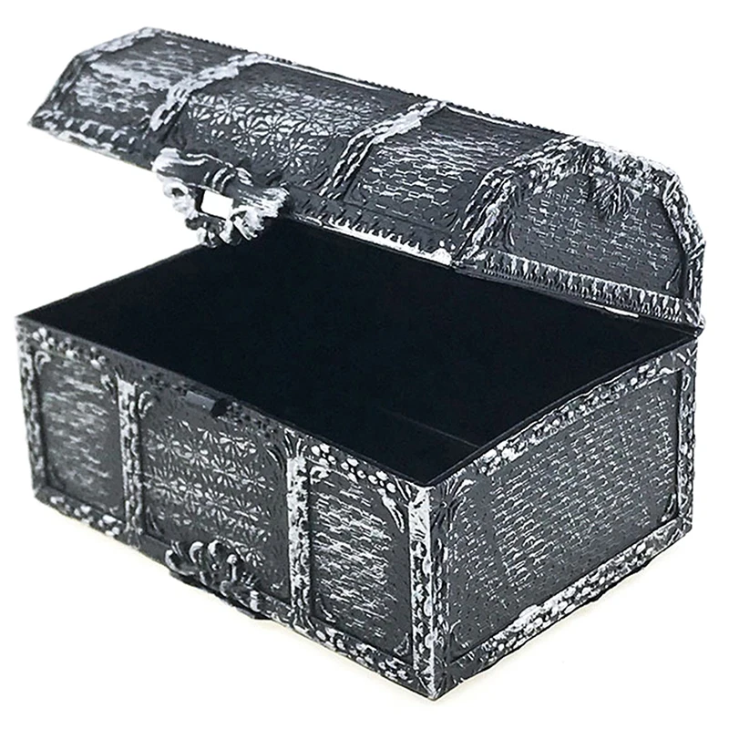 Plastic money container storage box toys vintage pirate anime toys for children pirate crystal gem treasure box toy figures