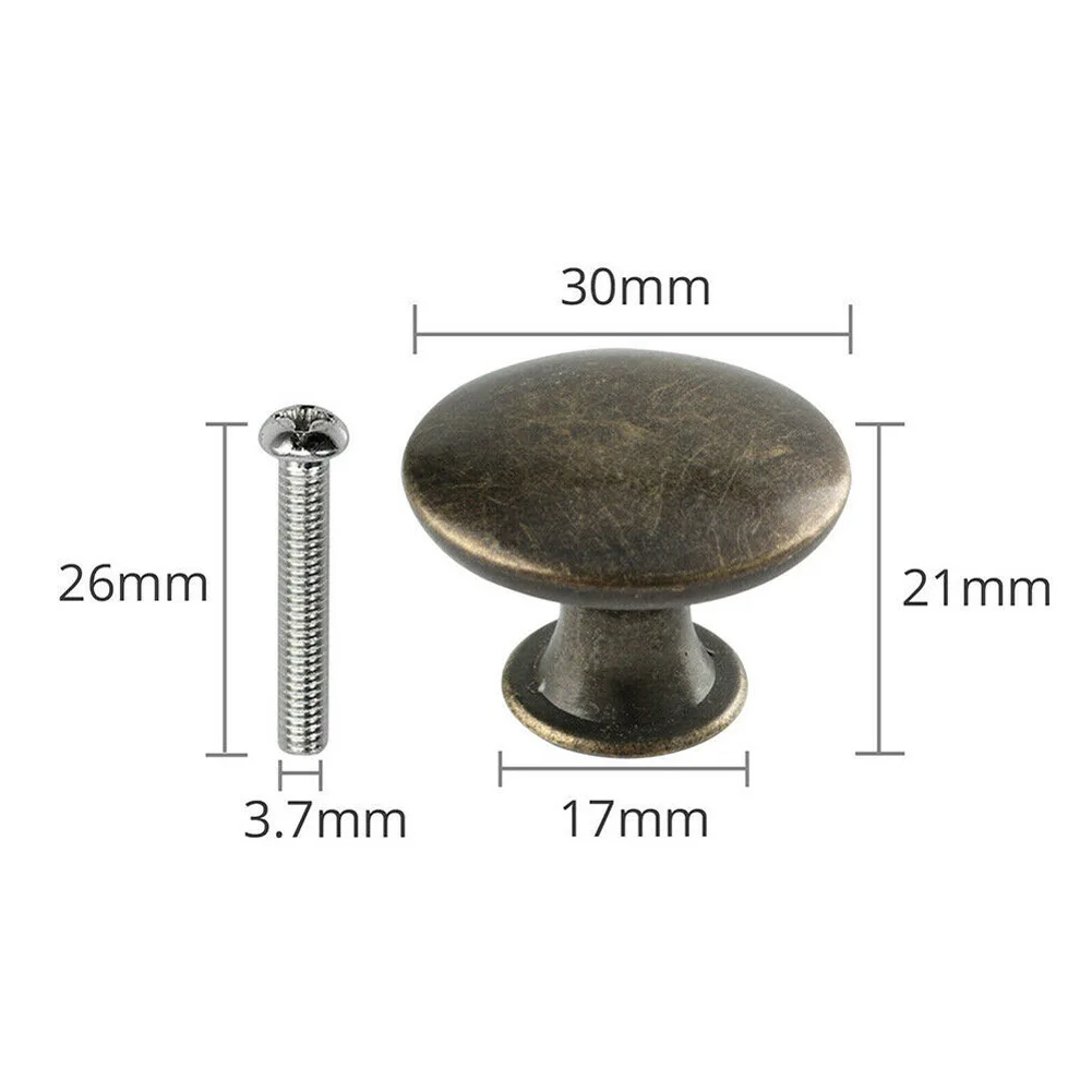 Antique Bronze Cabinet Drawer Knob Furniture Hardware Handles Beast Zinc Alloy Wardrobe Kitchen Pulls Single Pull With Screws for Furniture Knobs