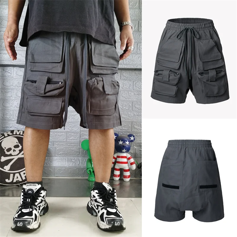 

2023SS Grailz Workwear Shorts With Multiple Pockets, Functional Sports, Casual, Loose Drawstring, Fashionable Capris