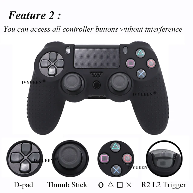 48850-da680c.jpg housse manette ps4 en Silicone antidérapante pour Sony Dualshock 4 PS4 Pro Slim