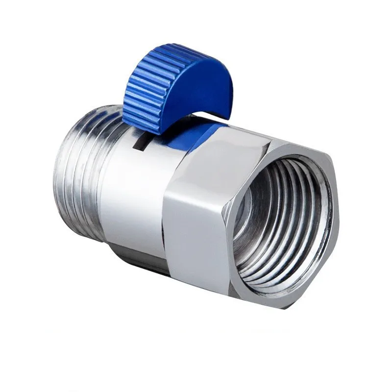 Full Brass G1/2" Flow Quick Control Shut-OFF Valve For Shower Head Hand Water Saver shower head