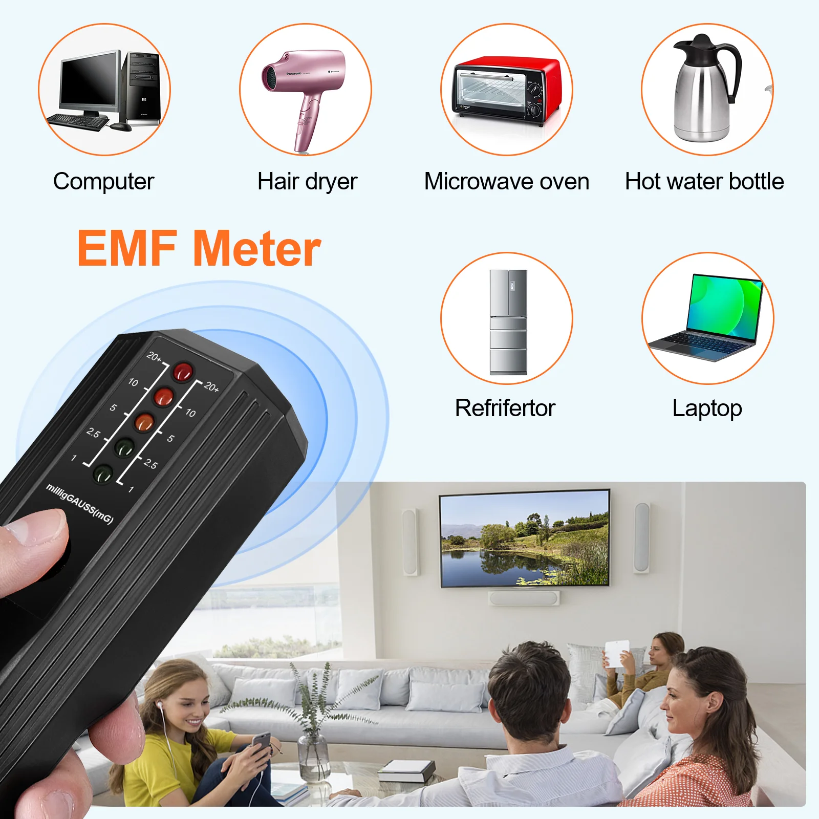 Geiger Counter Nuclear Radiation Detector Pen Type Dosimeter Portable Digital X-ray Beta Gamma Electromagnetic Radiation Tester
