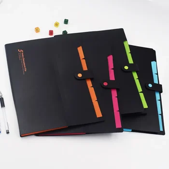 Pacchetto cartelle di file in plastica Cartella multistrato A4 Documento di archiviazione multifunzione aziendale Borsa in PP Accessori per ufficio espandibili